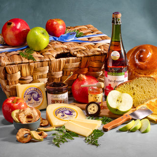 Rosh Hashanah Savory New Year Fruit Cheese Basket