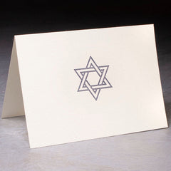 Star of David Letterpress Card